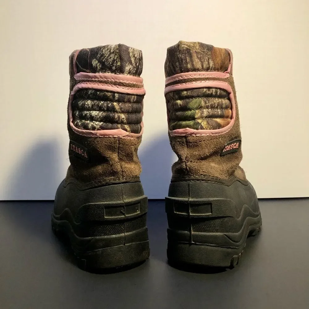 Girls ITASCA Brown / Camo Print Outdoor Boots / Size 2